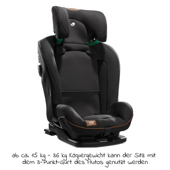 Joie Signature Kindersitz i-Plenti i-Size ab 15 Monate - 12 Jahre (76 cm - 150 cm) inkl. Isofix & Top Tether - Signature - Eclipse