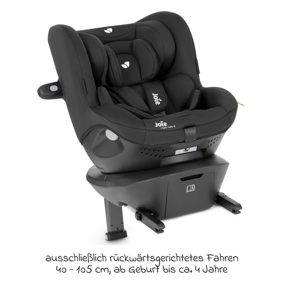 joie Kindersitz i-Spin Safe R ab Geburt - 4 Jahre (40 cm - 105 cm) inkl. Isofixbase - Coal