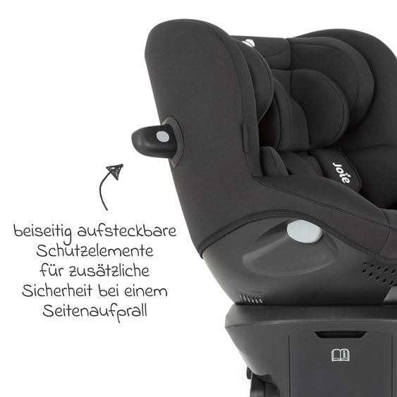 joie Kindersitz i-Spin Safe R ab Geburt - 4 Jahre (40 cm - 105 cm) inkl. Isofixbase - Coal