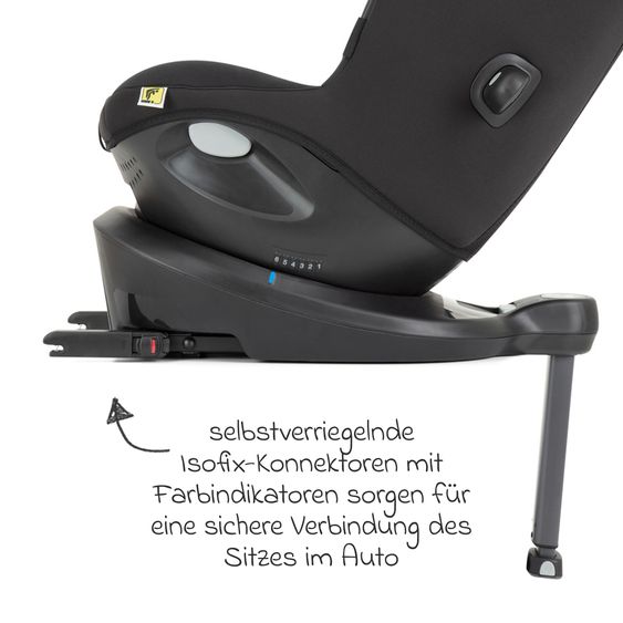 joie Kindersitz i-Spin Safe R ab Geburt - 4 Jahre (40 cm - 105 cm) inkl. Isofixbase - Coal
