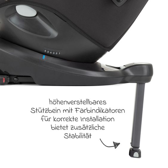 joie Kindersitz i-Spin Safe R ab Geburt - 4 Jahre (40 cm - 105 cm) inkl. Isofixbase - Coal