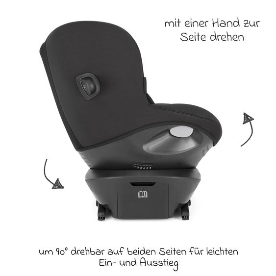 joie Kindersitz i-Spin Safe R ab Geburt - 4 Jahre (40 cm - 105 cm) inkl. Isofixbase - Coal