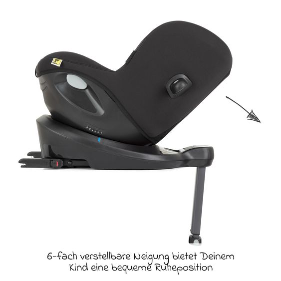 joie Kindersitz i-Spin Safe R ab Geburt - 4 Jahre (40 cm - 105 cm) inkl. Isofixbase - Coal