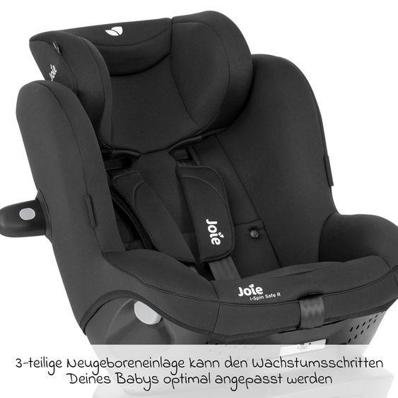 joie Kindersitz i-Spin Safe R ab Geburt - 4 Jahre (40 cm - 105 cm) inkl. Isofixbase - Coal