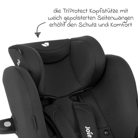joie Kindersitz i-Spin Safe R ab Geburt - 4 Jahre (40 cm - 105 cm) inkl. Isofixbase - Coal