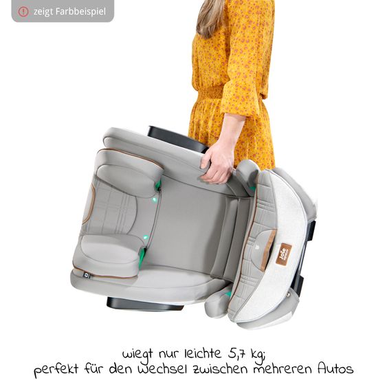 Joie Signature Kindersitz i-Traver i-Size ab 3,5 Jahre - 12 Jahre (100 cm - 150 cm) nur 5,6 kg leicht inkl. Isofix - Signature - Eclipse