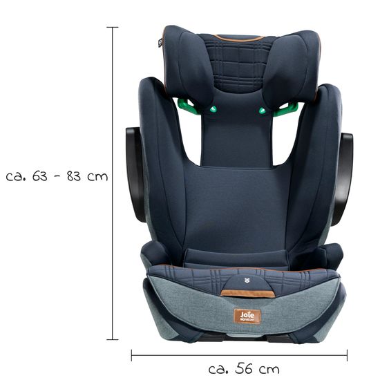 Joie Signature Kindersitz i-Traver i-Size ab 3,5 Jahre - 12 Jahre (100 cm - 150 cm) nur 5,6 kg leicht inkl. Isofix - Signature - Harbour