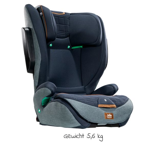 Joie Signature Kindersitz i-Traver i-Size ab 3,5 Jahre - 12 Jahre (100 cm - 150 cm) nur 5,6 kg leicht inkl. Isofix - Signature - Harbour