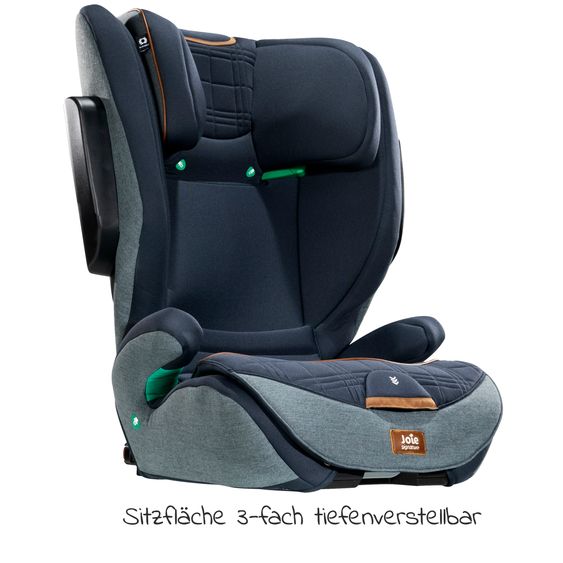 Joie Signature Kindersitz i-Traver i-Size ab 3,5 Jahre - 12 Jahre (100 cm - 150 cm) nur 5,6 kg leicht inkl. Isofix - Signature - Harbour