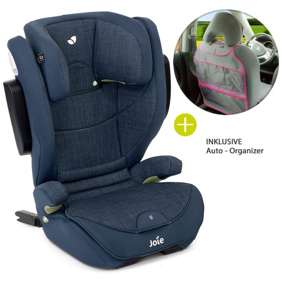 joie Kindersitz i-Traver i-Size inkl. Auto - Organizer - Deep Sea