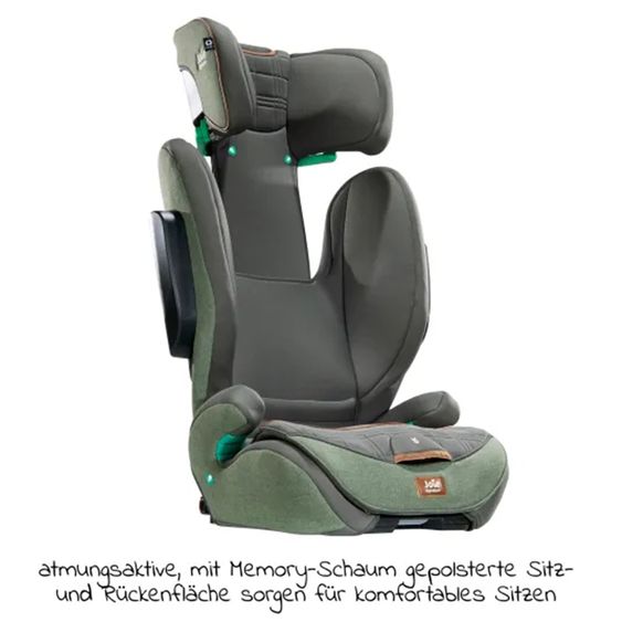 Joie Signature Child seat i-Traver with summer cover from 3.5 years-12 years (100 cm - 150 cm) only 5.6 kg light incl. Isofix - Signature - Pine