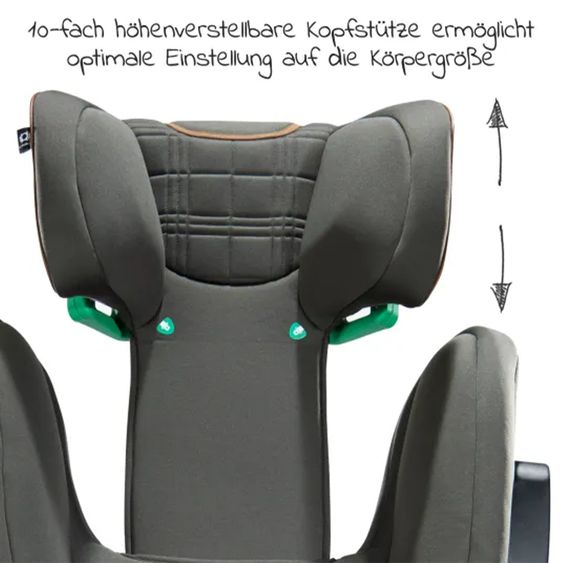 Joie Signature Child seat i-Traver with summer cover from 3.5 years-12 years (100 cm - 150 cm) only 5.6 kg light incl. Isofix - Signature - Pine