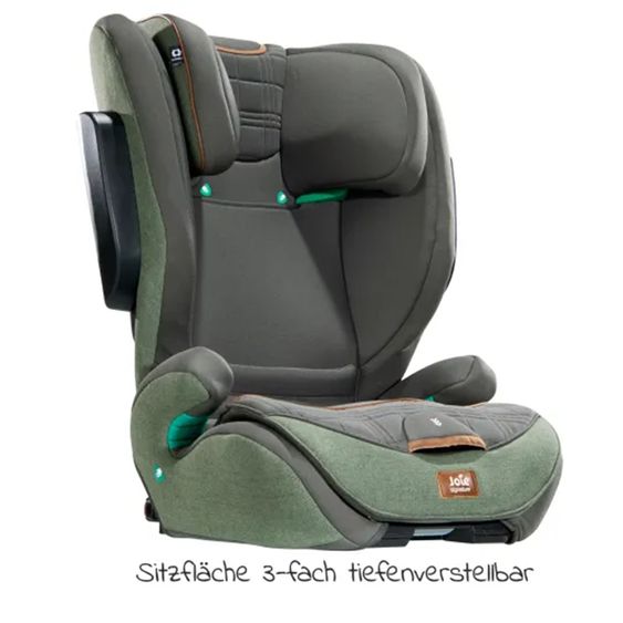 Joie Signature Child seat i-Traver with summer cover from 3.5 years-12 years (100 cm - 150 cm) only 5.6 kg light incl. Isofix - Signature - Pine