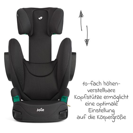 joie Kindersitz i-Trillo FX i-Size ab 3,5 Jahre -12 Jahre (100 cm -150 cm) inkl. Getränkehalter - Mercury Mesh