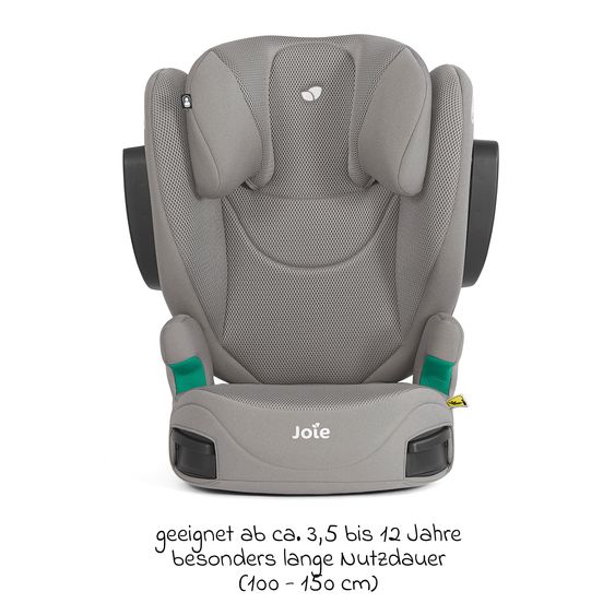 joie Kindersitz i-Trillo FX i-Size ab 3,5 Jahre -12 Jahre (100 cm -150 cm) inkl. Getränkehalter - Quartz Mesh