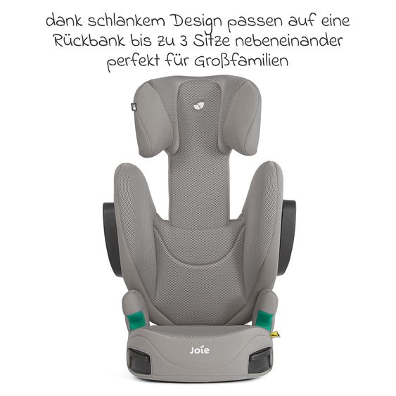 joie Kindersitz i-Trillo FX i-Size ab 3,5 Jahre -12 Jahre (100 cm -150 cm) inkl. Getränkehalter - Quartz Mesh