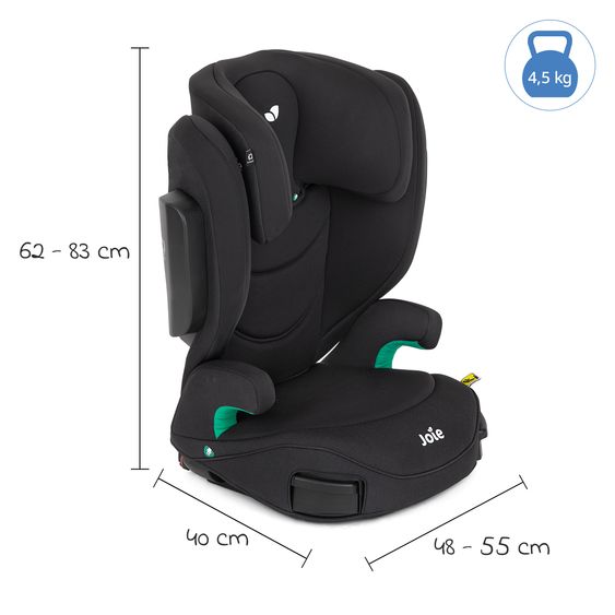 joie Kindersitz i-Trillo FX i-Size ab 3,5 Jahre - 12 Jahre (100 cm - 150 cm) inkl. Getränkehalter - Shale