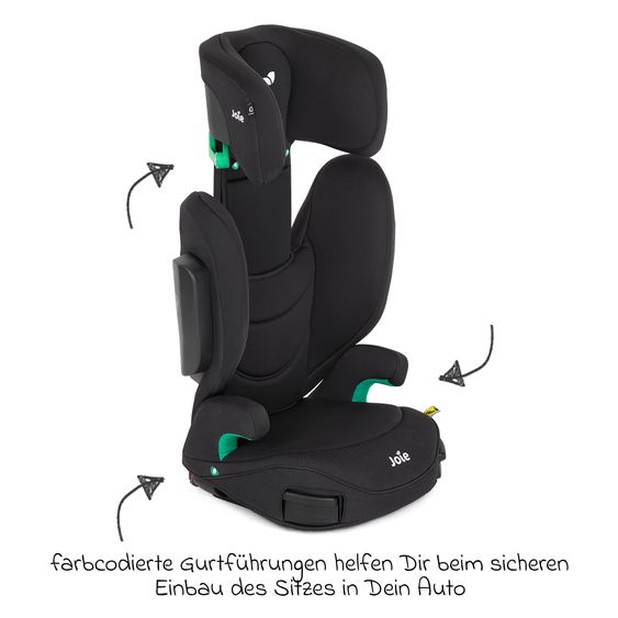 joie Kindersitz i-Trillo FX i-Size ab 3,5 Jahre - 12 Jahre (100 cm - 150 cm) inkl. Getränkehalter - Shale