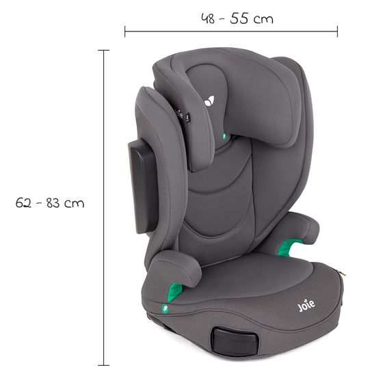 joie Child seat i-Trillo FX i-Size from 3.5 years -12 years (100 cm -150 cm) incl. cup holder - Thunder