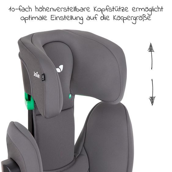 joie Child seat i-Trillo FX i-Size from 3.5 years -12 years (100 cm -150 cm) incl. cup holder - Thunder