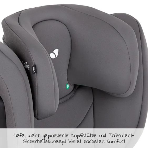joie Kindersitz i-Trillo FX i-Size mit Sommerbezug ab 3,5 Jahre - 12 Jahre (100 cm -150 cm) inkl. Getränkehalter - Thunder