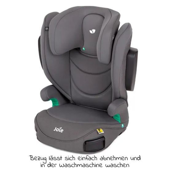 joie Kindersitz i-Trillo FX i-Size mit Sommerbezug ab 3,5 Jahre - 12 Jahre (100 cm -150 cm) inkl. Getränkehalter - Thunder