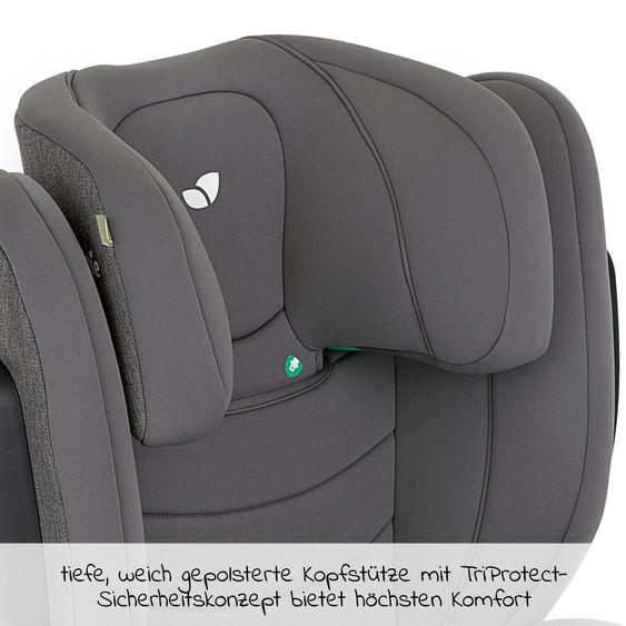 joie Kindersitz i-Trillo i-Size ab 3 Jahre - 12 Jahre (100 cm - 150 cm) inkl. Getränkehalter - Cycle Collection - Shell Gray