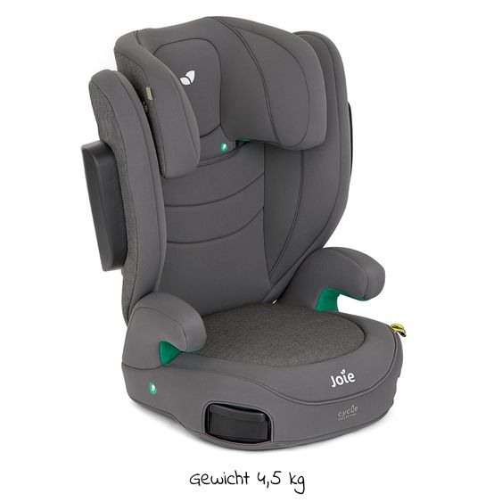 joie Kindersitz i-Trillo i-Size ab 3 Jahre - 12 Jahre (100 cm - 150 cm) inkl. Getränkehalter - Cycle Collection - Shell Gray