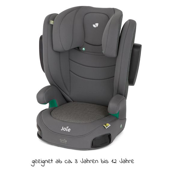 joie Kindersitz i-Trillo i-Size ab 3 Jahre - 12 Jahre (100 cm - 150 cm) inkl. Getränkehalter - Cycle Collection - Shell Gray