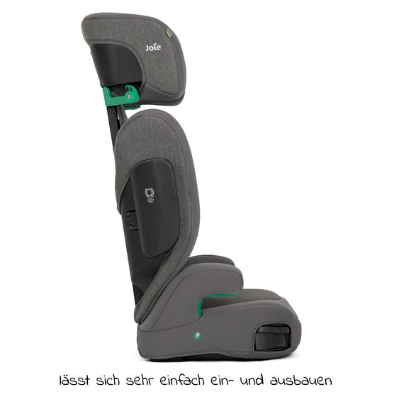 joie Kindersitz i-Trillo i-Size ab 3 Jahre - 12 Jahre (100 cm - 150 cm) inkl. Getränkehalter - Cycle Collection - Shell Gray