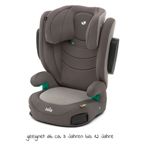 joie Kindersitz i-Trillo i-Size ab 3 Jahre-12 Jahre (100 cm-150 cm) inkl. Getränkehalter - Dark Pewter