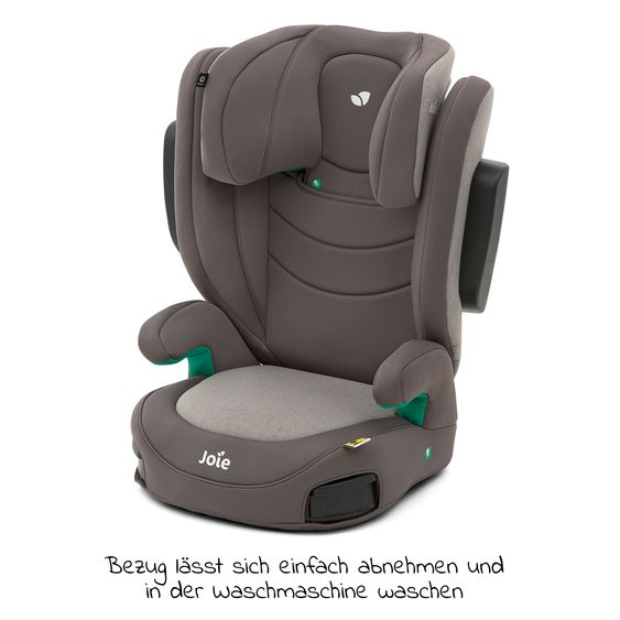 joie Kindersitz i-Trillo i-Size ab 3 Jahre-12 Jahre (100 cm-150 cm) inkl. Getränkehalter - Dark Pewter