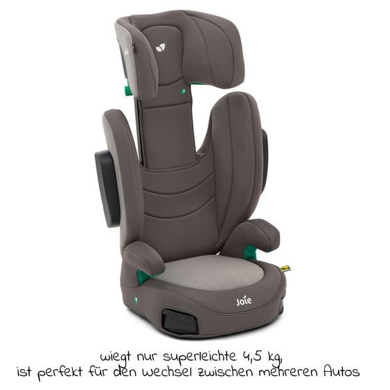 joie Kindersitz i-Trillo i-Size ab 3 Jahre-12 Jahre (100 cm-150 cm) inkl. Getränkehalter - Dark Pewter
