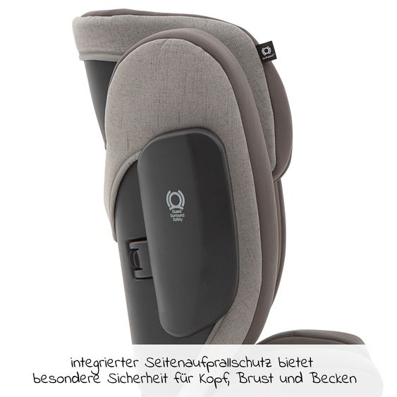 joie Kindersitz i-Trillo i-Size ab 3 Jahre-12 Jahre (100 cm-150 cm) inkl. Getränkehalter - Dark Pewter