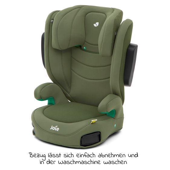 joie Kindersitz i-Trillo i-Size ab 3 Jahre - 12 Jahre (100 cm-150 cm) inkl. Getränkehalter - Moss