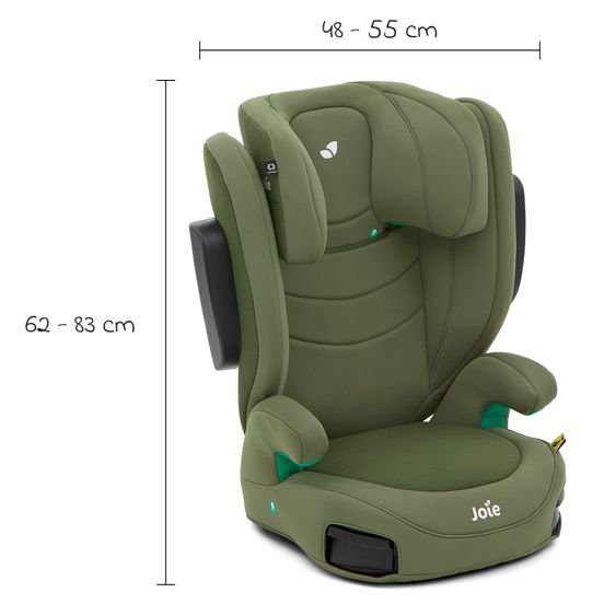 joie Kindersitz i-Trillo i-Size ab 3 Jahre - 12 Jahre (100 cm-150 cm) inkl. Getränkehalter - Moss