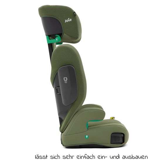 joie Kindersitz i-Trillo i-Size ab 3 Jahre - 12 Jahre (100 cm-150 cm) inkl. Getränkehalter - Moss