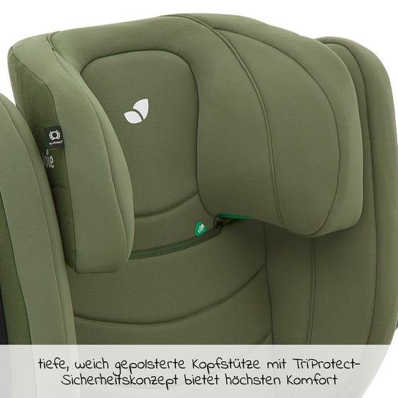 joie Kindersitz i-Trillo i-Size ab 3 Jahre - 12 Jahre (100 cm-150 cm) inkl. Getränkehalter - Moss