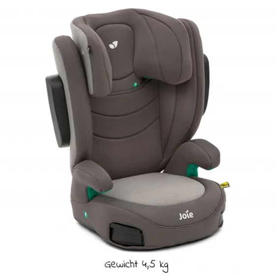 joie Kindersitz i-Trillo i-Size mit Sommerbezug ab 3 Jahre - 12 Jahre (100 cm -150 cm) inkl. Getränkehalter - Dark Pewter