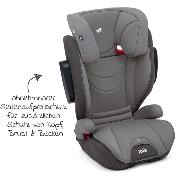 joie Kindersitz Traver Gruppe 2/3 - ab 3 Jahre - 12 Jahre (15-36 kg) mit Isofix- Dark Pewter
