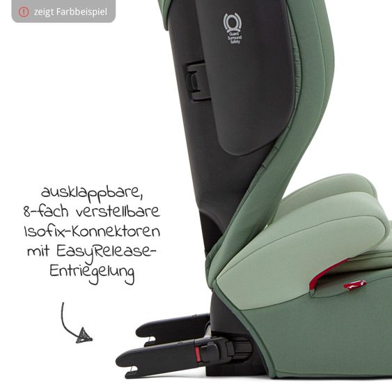 joie Kindersitz Traver Gruppe 2/3 - ab 3 Jahre - 12 Jahre (15-36 kg) mit Isofix- Dark Pewter