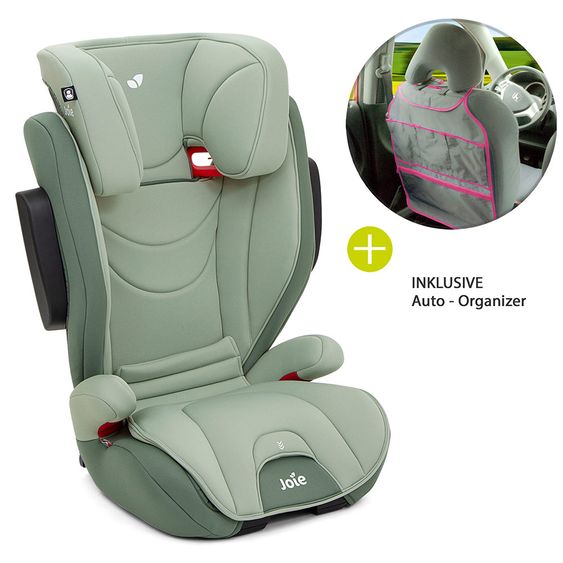 joie Kindersitz Traver Gruppe 2/3 - ab 3 Jahre - 12 Jahre (15 -36 kg) mit Isofix inkl. Auto - Organizer - Laurel