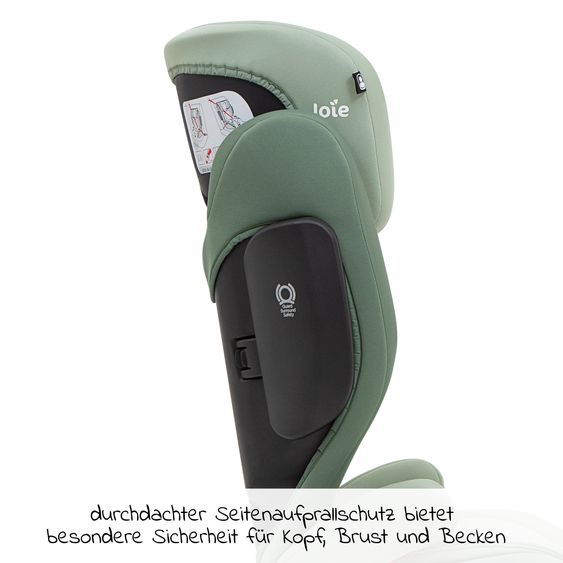 joie Kindersitz Traver Shield Gruppe 1/2/3 - ab 12 Monate - 12 Jahre (9-36 kg) mit Isofix - Laurel