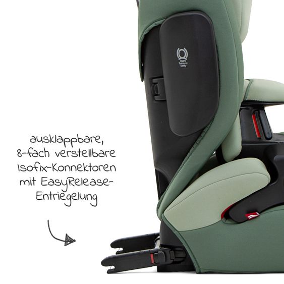 joie Kindersitz Traver Shield Gruppe 1/2/3 - ab 12 Monate - 12 Jahre (9-36 kg) mit Isofix inkl. Auto - Organizer - Laurel