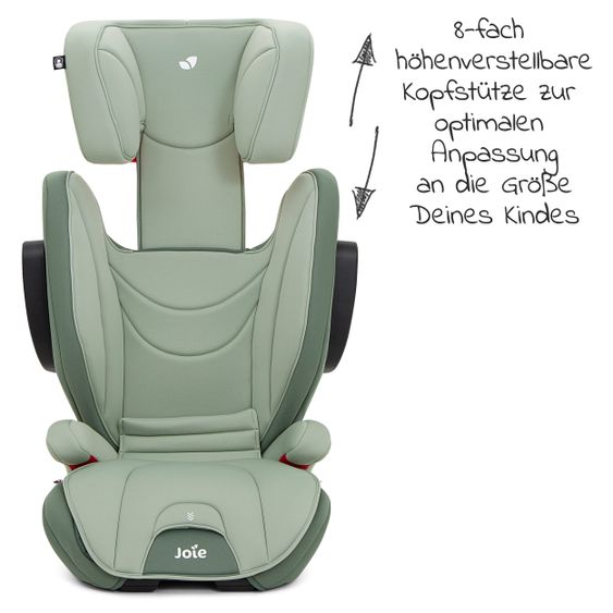 joie Kindersitz Traver Shield Gruppe 1/2/3 - ab 12 Monate - 12 Jahre (9-36 kg) mit Isofix inkl. Auto - Organizer - Laurel