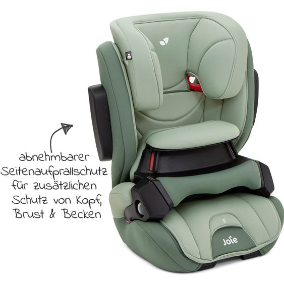 joie Kindersitz Traver Shield Gruppe 1/2/3 - ab 12 Monate - 12 Jahre (9-36 kg) mit Isofix inkl. Auto - Organizer - Laurel