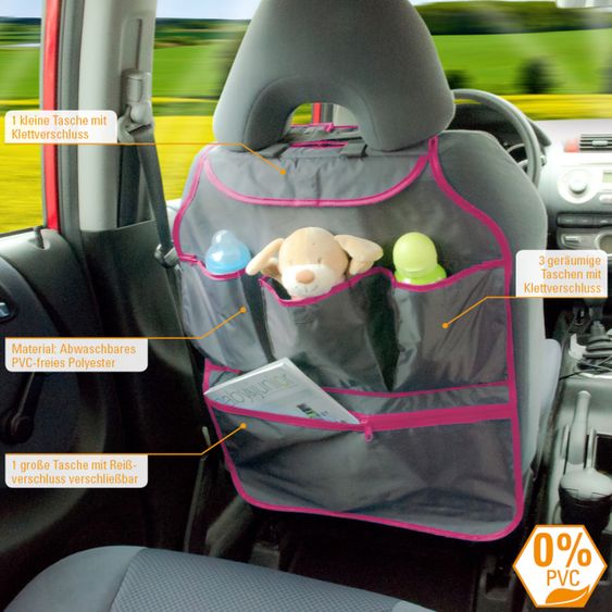 joie Kindersitz Traver Shield Gruppe 1/2/3 - ab 12 Monate - 12 Jahre (9-36 kg) mit Isofix  inkl. Auto - Organizer Coal