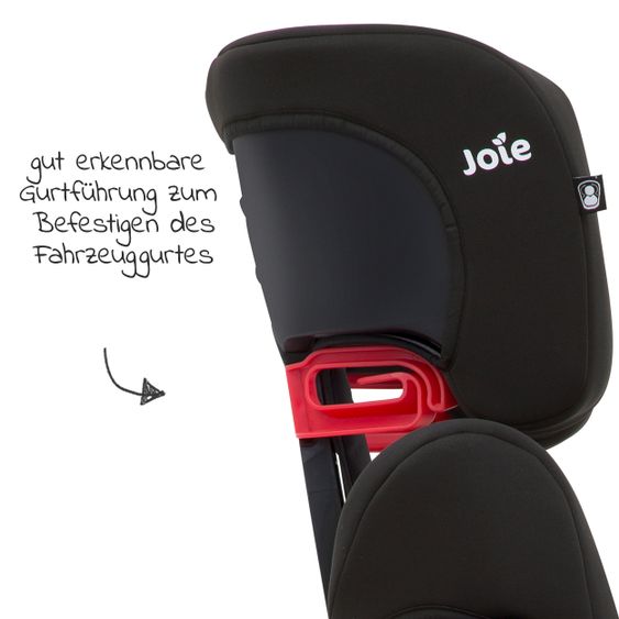 joie Kindersitz Traver Shield Gruppe 1/2/3 - ab 12 Monate - 12 Jahre (9-36 kg) mit Isofix  inkl. Auto - Organizer Coal