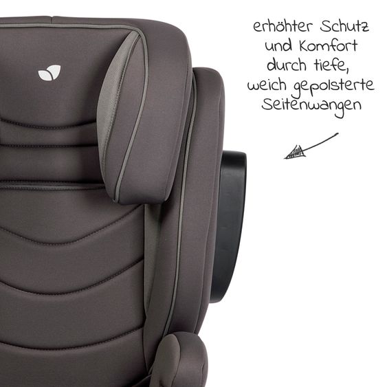 joie Kindersitz Trillo LX Gruppe 2/3 ab 3 Jahre - 12 Jahre (15-36 kg) mit Isofix inkl. Getränkehalter - Dark Pewter
