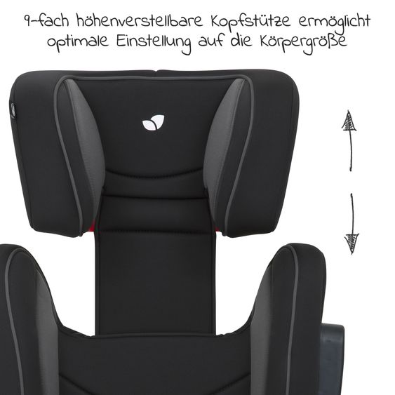 joie Kindersitz Trillo Shield Gruppe 1/2/3 - ab 12 Monate - 12 Jahre (9-36 kg) mit Isofix inkl. Getränkehalter - Ember